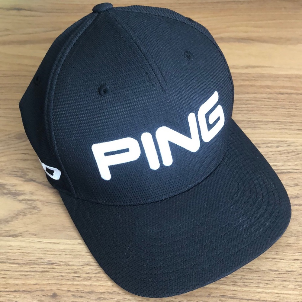 NEVER WORN (still in perfect, unbent condition) PING golf hat.